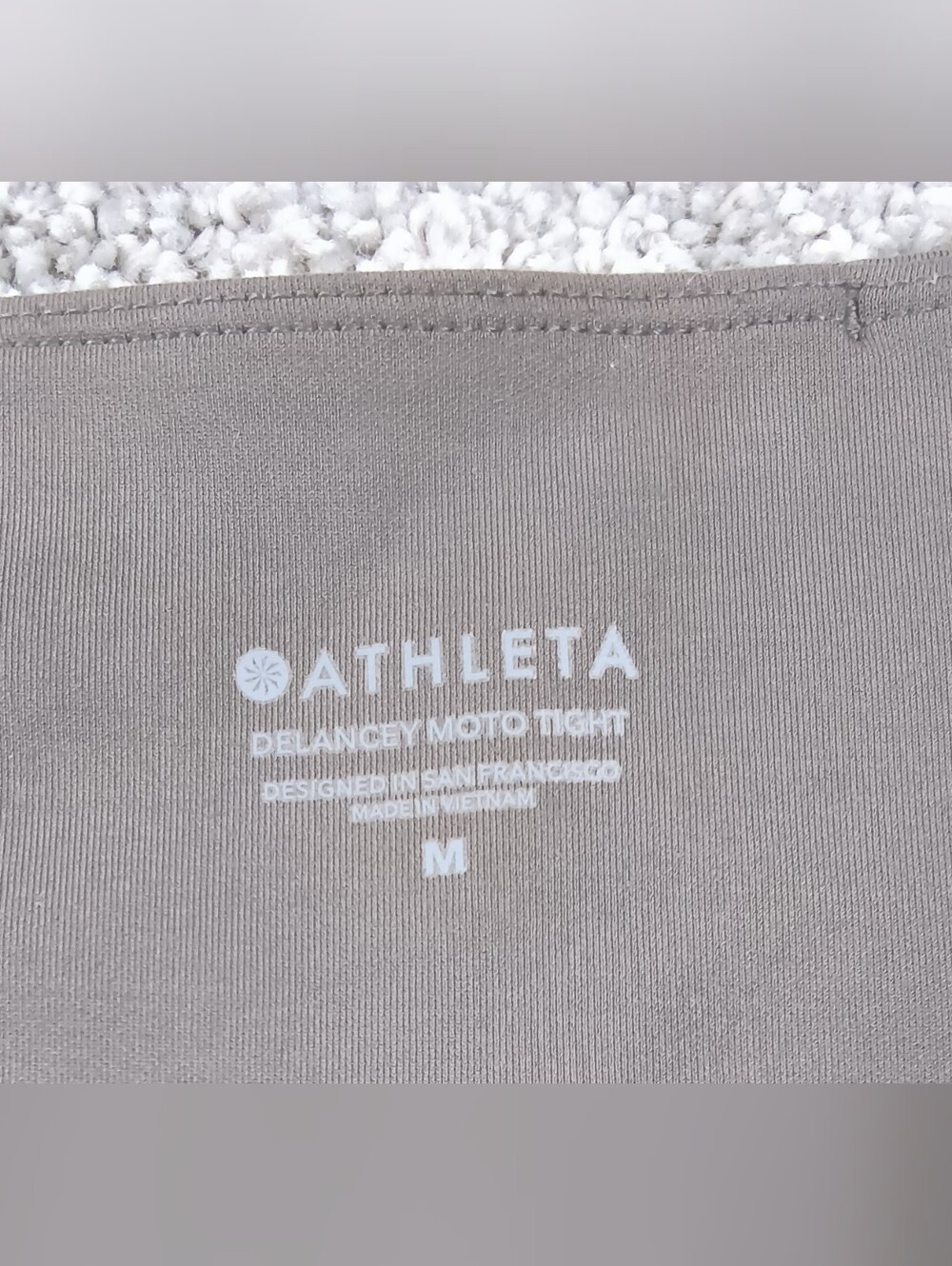Athleta Leggings Womens Size Medium Delancey Moto Tight Pants Zip Ankle Stretch - Picture 3 of 5